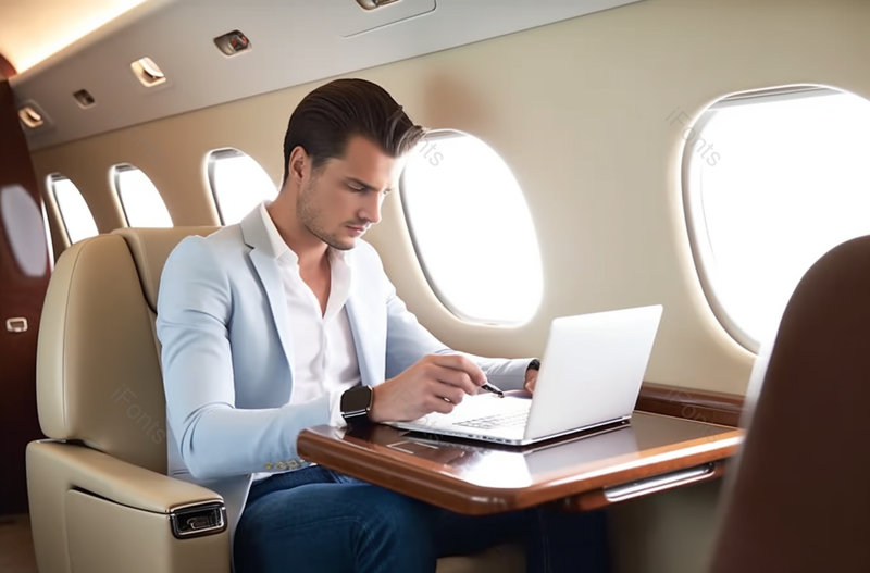 飞机上用笔记本电脑工作的商务人士,高清,摄影图,摄影图片,图片大全,摄影图免费下载